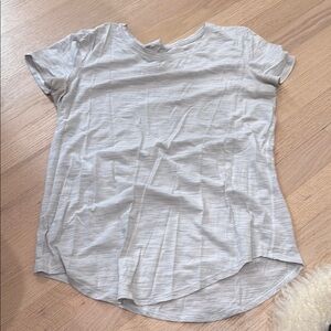 lululemon athletica Light Gray Short Sleeve Tee